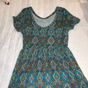 Light weight fit n flare sweater dress